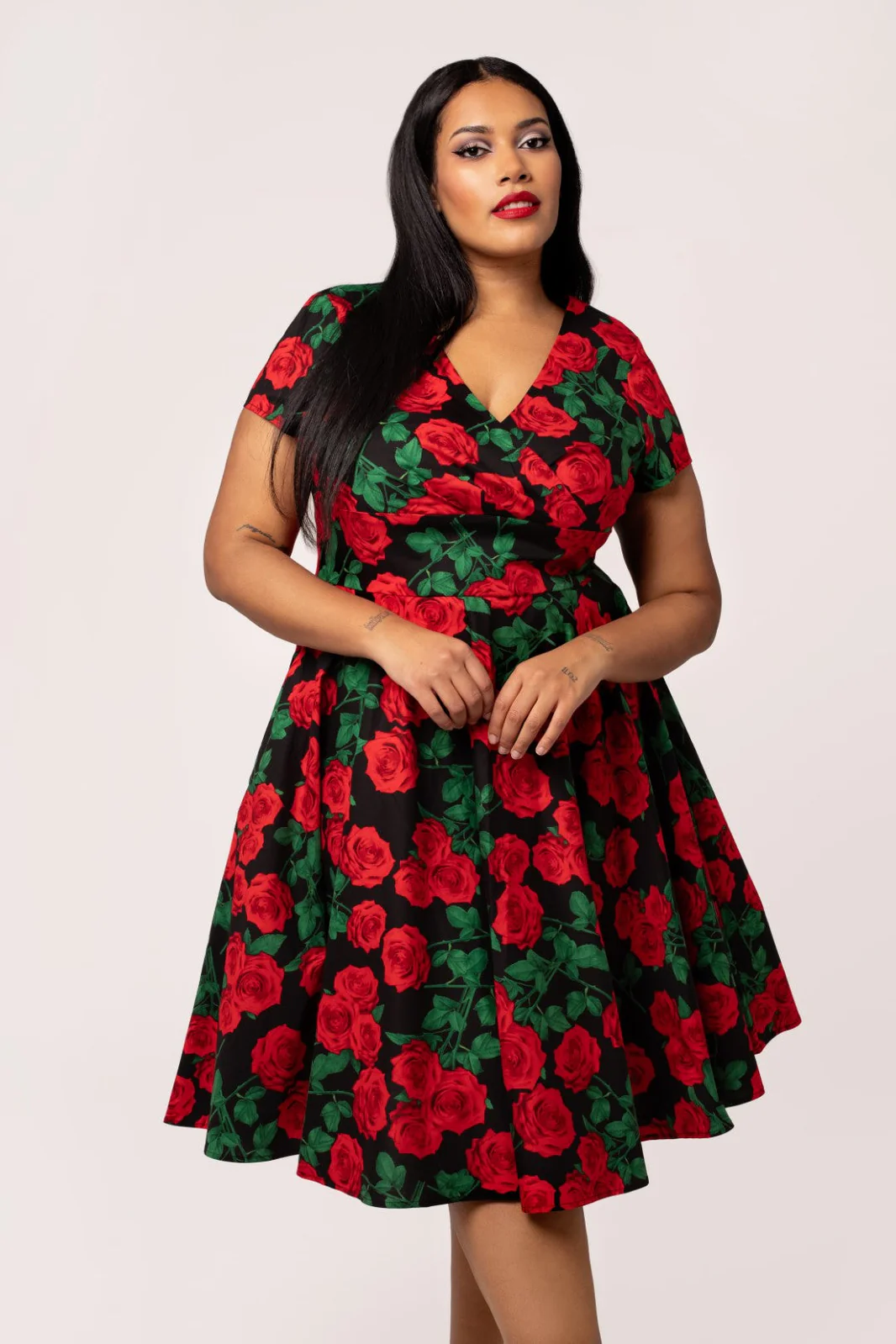 Robe Dolce Vita Vintage Roses Noires – Image 3