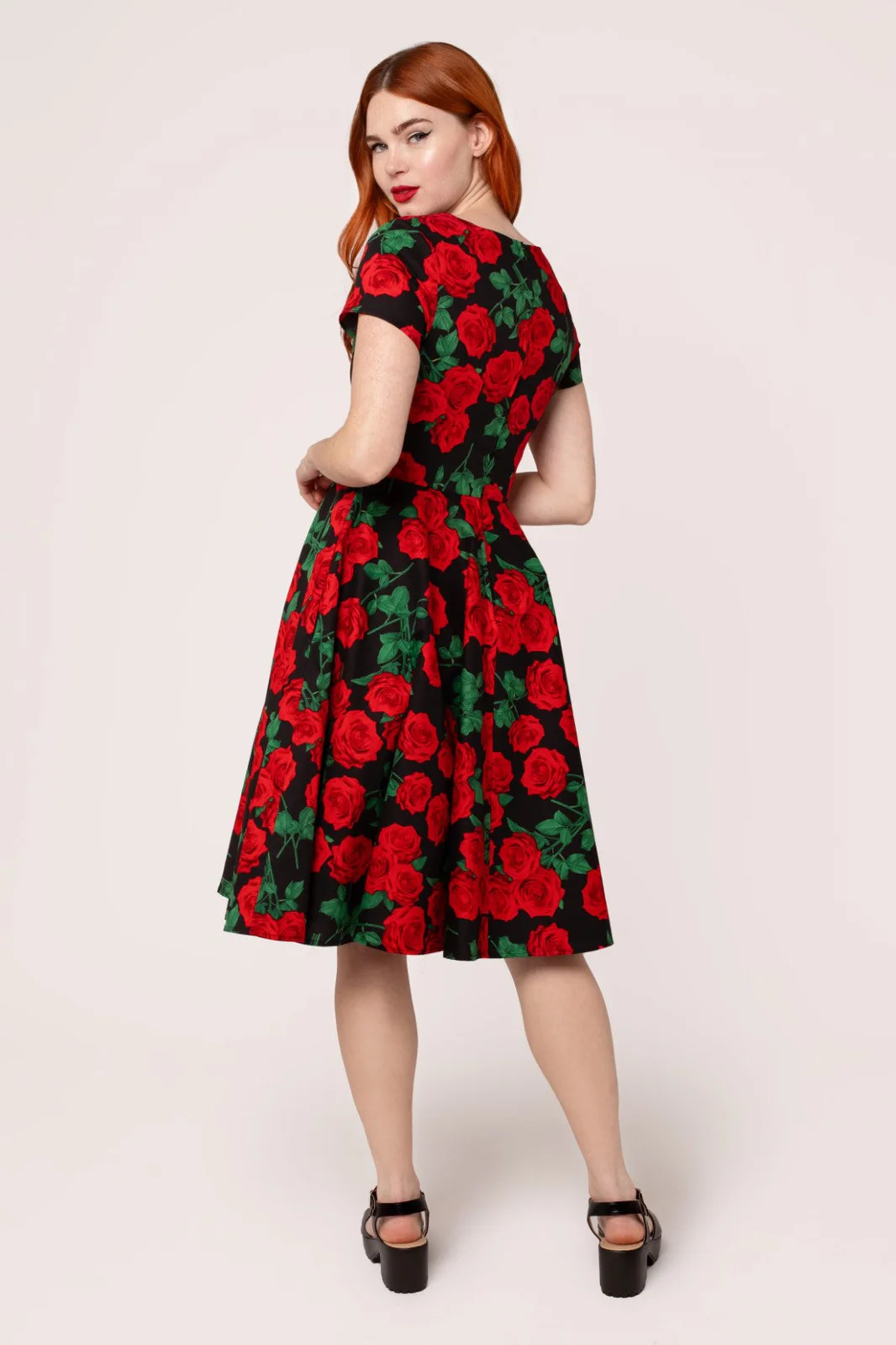 Robe Dolce Vita Vintage Roses Noires – Image 2